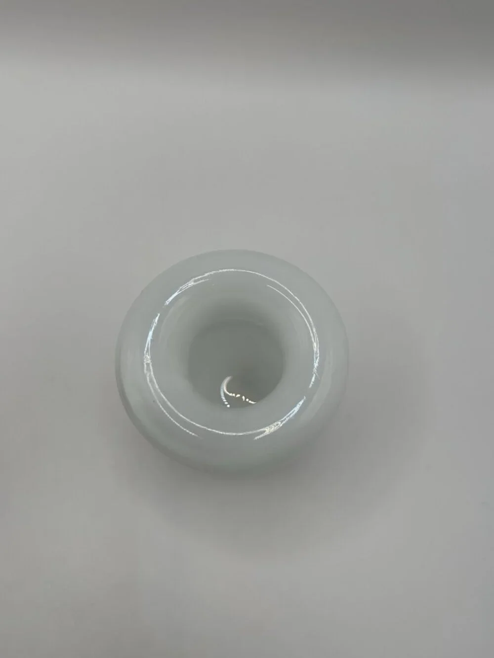 Bud Vase Mid-Century Modern Mushroom White Glass Mini Small Christmas Gift MCM